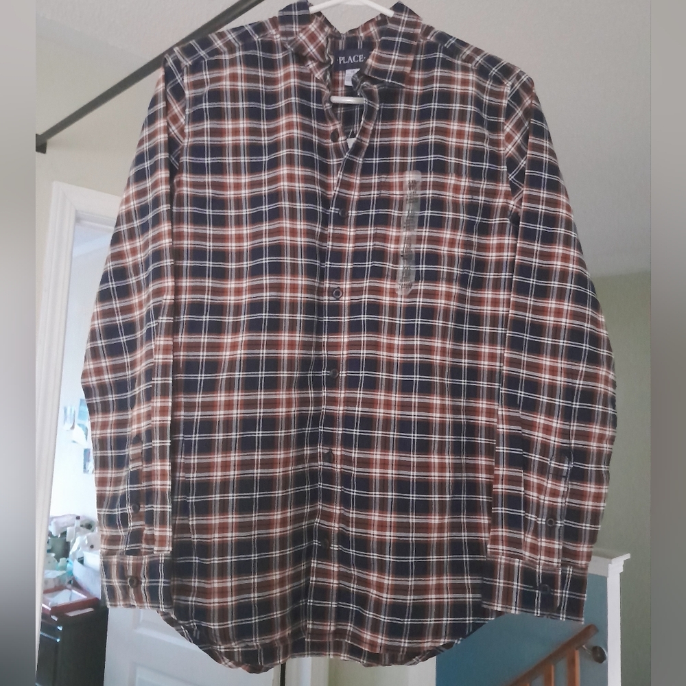 Children Place Plaid Button-Up Shirts 2for1